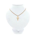 Gouden hanger van een kruis met corpus, Ophalen of Verzenden, Gebruikt, Goud, Overige merken