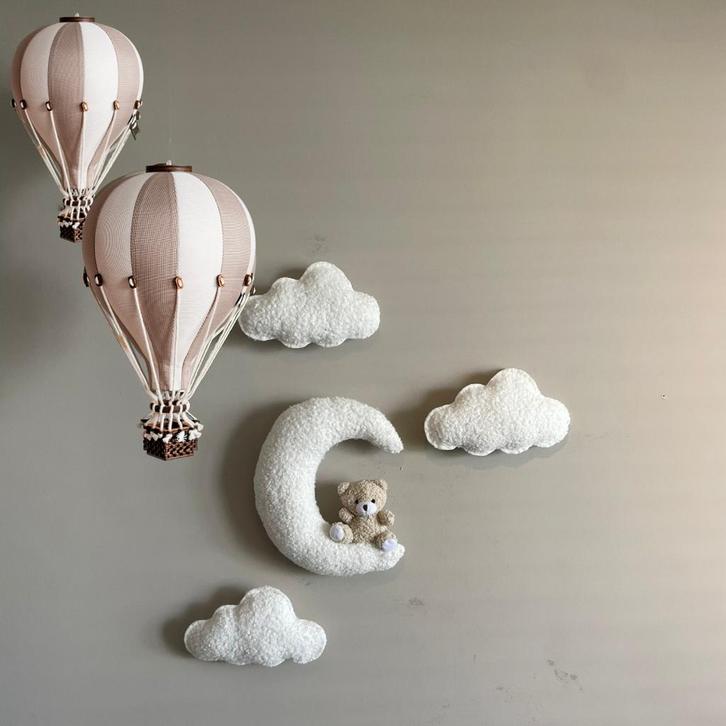 Shop the look: wolkjes, maan met beertje & luchtballonnen..., Kinderen en Baby's, Kinderkamer | Inrichting en Decoratie, Nieuw