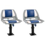 vidaXL 4-delige Bootstoelenset inklapbaar 48x51x41 cm blauw, Watersport en Boten, Verzenden, Nieuw
