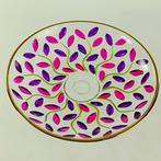 Secoloventesimo - Schotel - Leaves gold n purple, Antiek en Kunst, Antiek | Glas en Kristal