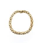 Gouden Mesh schakel armband | 22,5 cm (gouden armband), Ophalen of Verzenden, Gebruikt, Overige kleuren, Goud