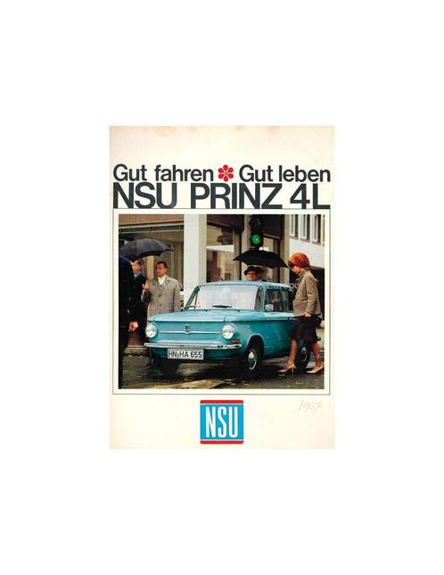 1967 NSU PRINZ 4L BROCHURE DUITS, Boeken, Auto's | Folders en Tijdschriften