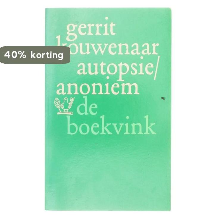 AUTOPSIE/ANONIEM 9789021441108 Kouwenaar, Boeken, Gedichten en Poëzie, Zo goed als nieuw, Verzenden