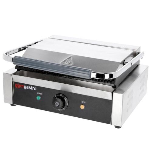 GGM Gastro | Contactgrill - 2,8 kW - boven & onder Gegroefd, Witgoed en Apparatuur, Contactgrills, Verzenden