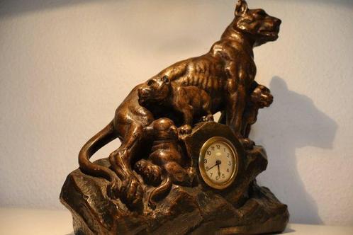 Pendule - Lien en leeuwinnen - 1900-1910, Antiek en Kunst, Antiek | Klokken