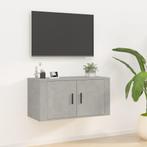 vidaXL Tv-wandmeubel 80x34,5x40 cm betongrijs, Verzenden, Nieuw, 50 tot 100 cm, Minder dan 100 cm