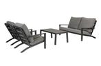 Loungeset - Sally - Coffee - Antraciet - Exotan, Tuin en Terras, Verzenden, Nieuw