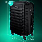 KESSER® Reiskoffer - 84L - ABS - Zwart, Sieraden, Tassen en Uiterlijk, Koffers, Verzenden, Zo goed als nieuw