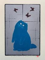 Neko Series 226 Pale blue - Nishida Tadashige (b 1942) -