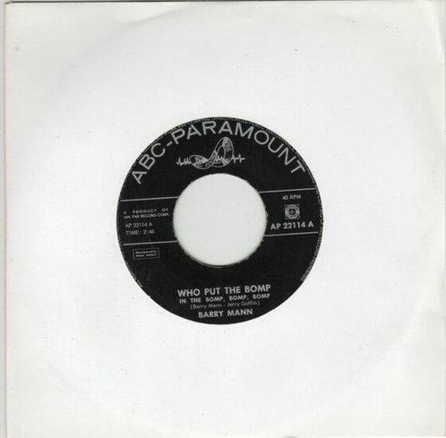 Barry Mann - Who put the bomp + Love true love (Vinylsingle), Cd's en Dvd's, Vinyl Singles, Verzenden