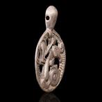 Viking Zilveren hanger met afbeelden van Sigurd die Fafnir, Antiek en Kunst