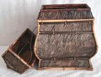 Mand - bamboe, bast / boomschors, plantaardige vezels -