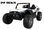 24V Beach buggy Wit, High speed 15km/h, 2 zitter, 2.4ghz 4WD, Ophalen of Verzenden, Nieuw