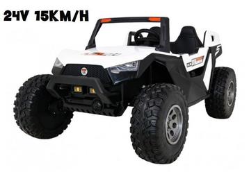 Kinderauto, 24V Beach buggy Wit, High speed 15km/h, 2 pers beschikbaar voor biedingen