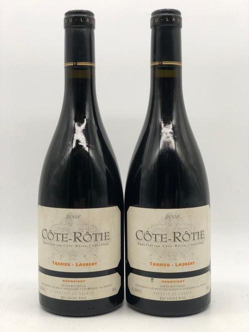 2 x 75cl Cote-Rotie Tardieu-Laurent 2008 (Rhone, rood), Verzamelen, Wijnen, Frankrijk, Rode wijn, Nieuw, Ophalen of Verzenden