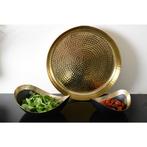 Saladekom zwart metaal met gouden rand 28X21CM, Verzenden, Nieuw