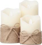 2dekans | ODADDY® LED Kaarsen Met Bewegende Vlam – Set 3, Ophalen of Verzenden, Zo goed als nieuw