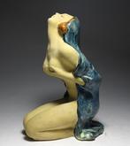 Kalmár Ceramic - sculptuur, Art Deco Lady - 16 cm -