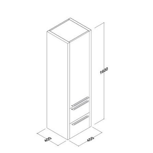 Badmeubelkast Boss & Wessing Mega 160x45x40cm Hoogglans Wit, Doe-het-zelf en Verbouw, Sanitair, Ophalen of Verzenden