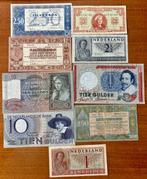 Nederland. - 9 Banknotes - Various Dates (Zonder, Postzegels en Munten, Munten | Nederland