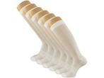 6 paar Compressie Kniekousen - SQOTTON® - Off-white, Nieuw, Verzenden