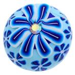 Fako Bijoux® - Click Button - Fimoklei - Bloem Blauw, Verzenden, Nieuw