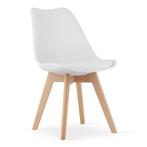 4x witte kuipstoelen - duurzaam houten frame & eco-ledere..., Ophalen of Verzenden, Nieuw