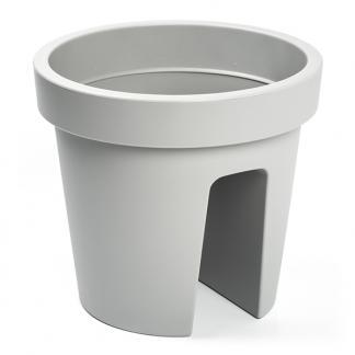 Balkon bloempot | Ecken & Kanten | Ø 28 centimeter (Grijs), Tuin en Terras, Bloempotten, Nieuw, Verzenden