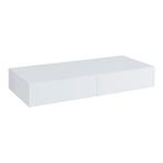 [en.casa] Wandplank Karstula met 2 lades 80x35x12 cm wit, Nieuw, Verzenden