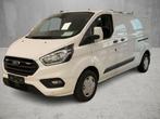 Ford Transit Custom 131pk L2H2 Trend 2x Schuifdeur, Auto's, Bestelauto's, Stof, Gebruikt, Euro 6, Wit