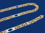 Zware 14 karaat Gouden Koningsketting Ketting Koningsschakel, Sieraden, Tassen en Uiterlijk, Kettingen, Verzenden, Nieuw, Met edelsteen