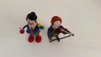 Schuco - 2x Vilt Klokkenwerk Clown Figuren - Opwindbaar