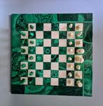 Schaakspel - Malachiet en marmer, Antiek en Kunst, Curiosa en Brocante