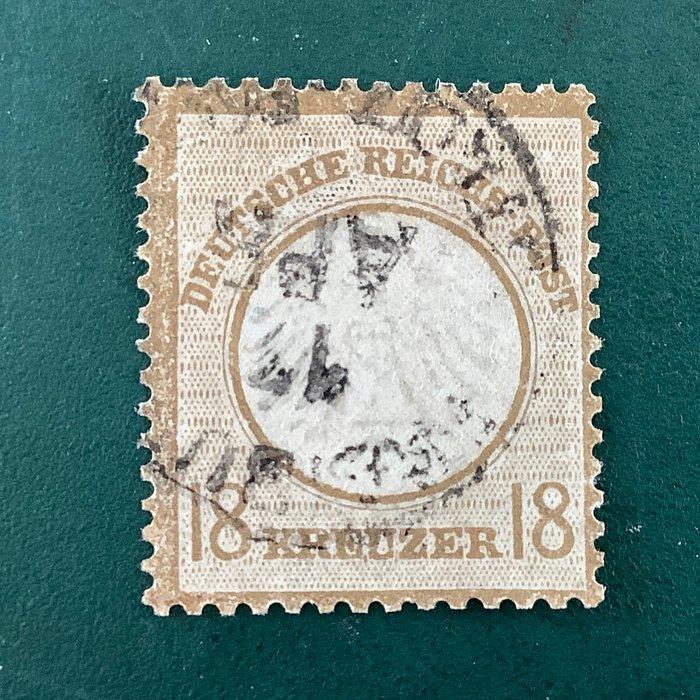 Duitse Rijk 1872 - 18 Kreuzer klein Brutschield - gekeurd, Postzegels en Munten, Postzegels | Europa | Duitsland