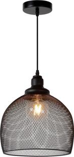 Lucide MESH Hanglamp 28 cm1xE27 Zwart, Ophalen of Verzenden, Nieuw
