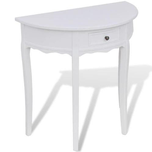 Wandtafel met Lade - Wit, Halfrond, OP=OP!, Huis en Inrichting, Woonaccessoires | Wandplanken en Boekenplanken, Nieuw, Ophalen of Verzenden