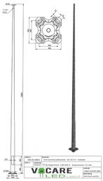 10 meter heavy duty conische stalen lantaarnpaal met voetpla, Verzenden, Nieuw
