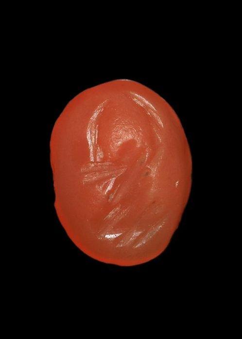 Sasanian Agaat Geleept intaglio (Zonder Minimumprijs), Antiek en Kunst, Antiek | Overige Antiek