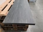 Wastafelblad 160 x 46 x 3,5 cm houtskool zwart hout (B), Nieuw, Ophalen of Verzenden
