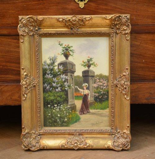 Johan Georg Gerstenhauer Zimmerman (1858-1931) - Dame in the, Antiek en Kunst, Kunst | Schilderijen | Klassiek