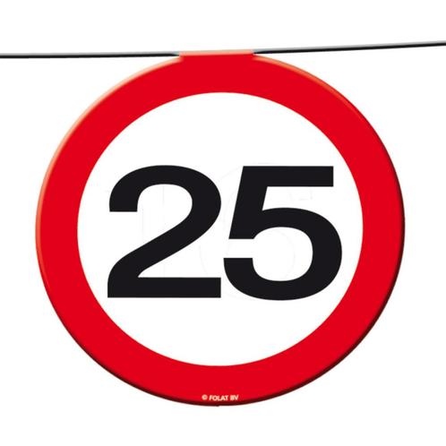 Slingers 25 Jaar Verkeersbord 12m, Hobby en Vrije tijd, Feestartikelen, Nieuw, Verzenden