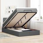 vidaXL Bed poef met matras en LEDs 120x200 cm stof, Verzenden, Nieuw, Twijfelaar, 120 cm