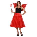 Petticoat rok rood | lang model (Feestkleding dames)