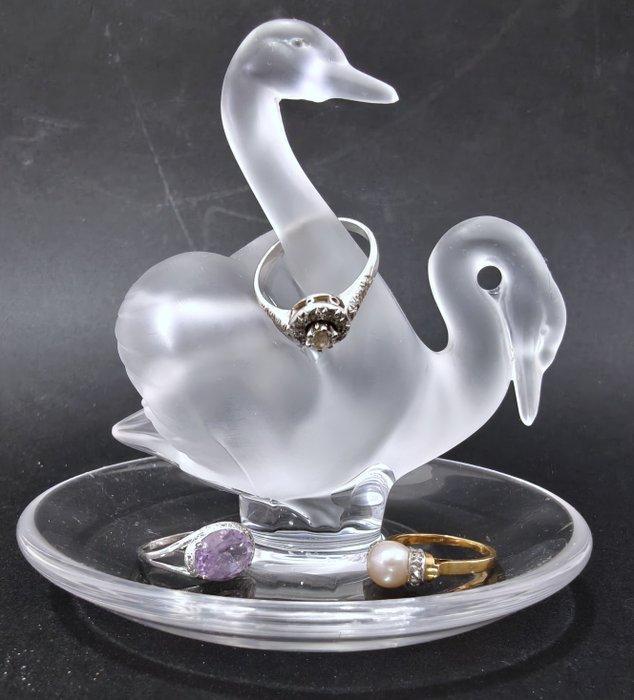 Lalique - Sieradendoos - zwaan - Kristal - zwanenbaguette, Antiek en Kunst, Antiek | Glas en Kristal