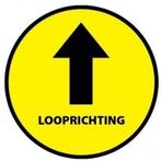 Vloersticker looprichting tekst geel, Verzenden, Nieuw