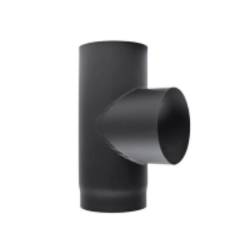 Kachelpijp 150 Staal 2 Mm T-stuk + Deksel, Huis en Inrichting, Kachels