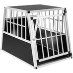Hondenbench single met schuine achterwand - zwart, Verzenden, Nieuw