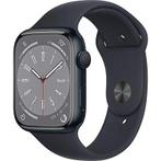 Apple Watch Series 8 4G 41mm Zwart (Zwarte Siliconenband), Sieraden, Tassen en Uiterlijk, Smartwatches, Verzenden, Nieuw