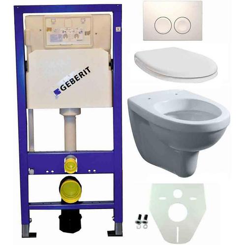 Geberit UP100 Toiletset - Trevi Wandcloset met Zitting -, Doe-het-zelf en Verbouw, Sanitair, Nieuw, Ophalen of Verzenden