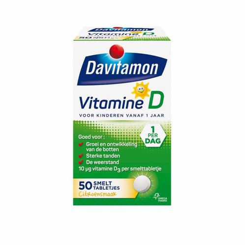 2x Davitamon Vitamine D Kind 50 smelttabletten, Diversen, Verpleegmiddelen, Nieuw, Verzenden